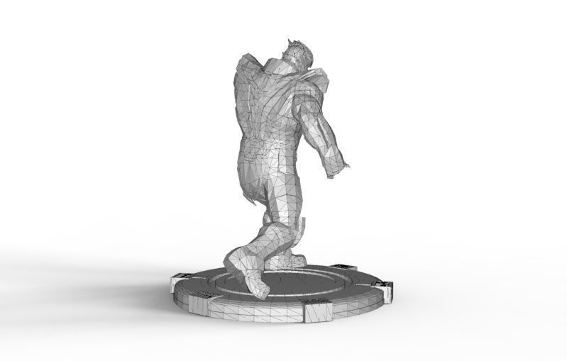 Thanos fight pose 3D print model_42