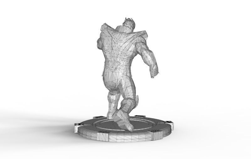 Thanos fight pose 3D print model_41