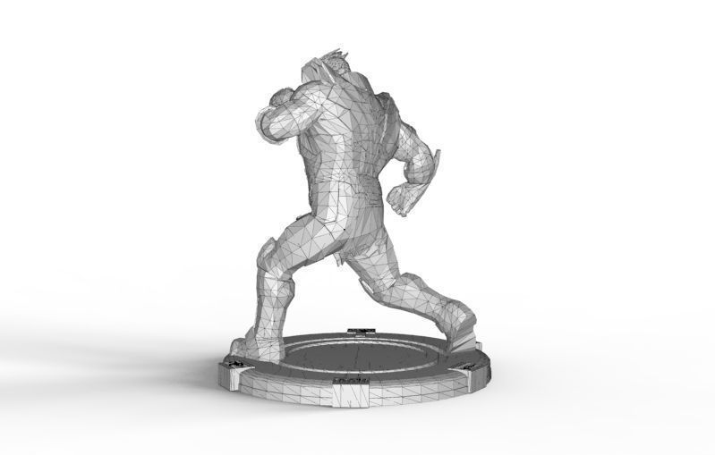 Thanos fight pose 3D print model_37
