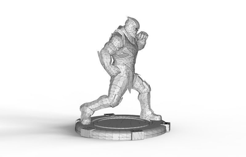 Thanos fight pose 3D print model_45