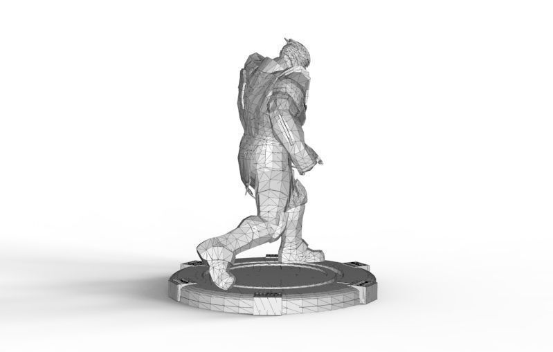 Thanos fight pose 3D print model_43