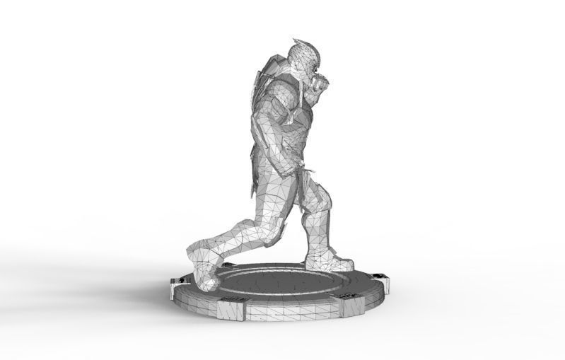 Thanos fight pose 3D print model_44