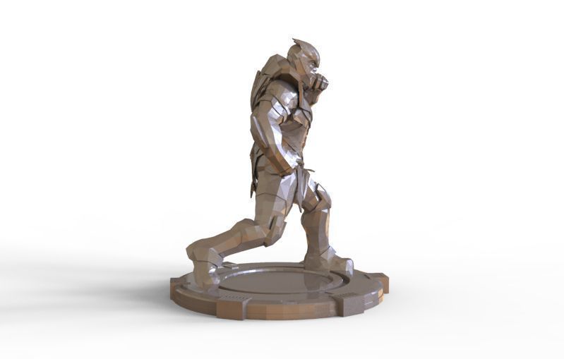 Thanos fight pose 3D print model_10