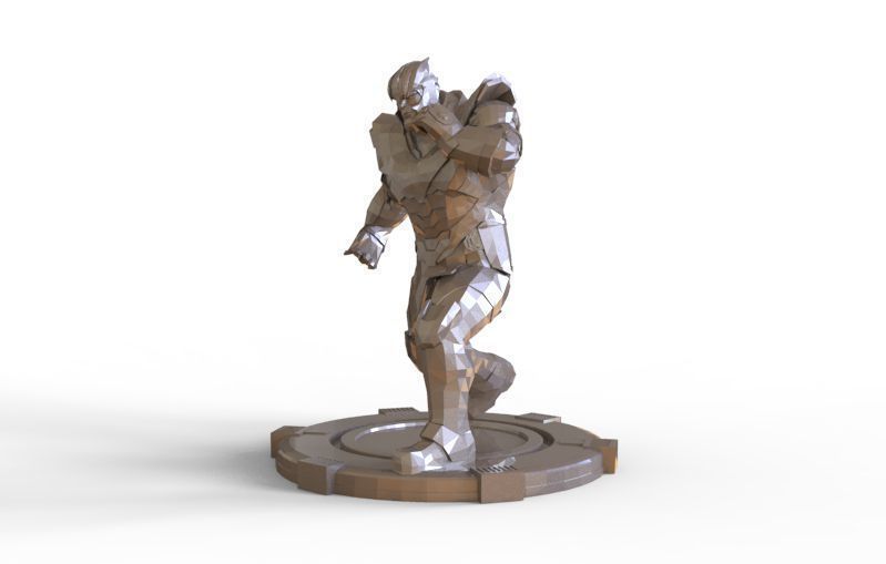 Thanos fight pose 3D print model_14