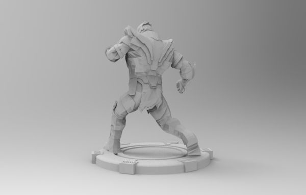 Thanos fight pose 3D print model_19