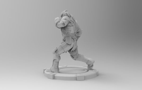 Thanos fight pose 3D print model_34