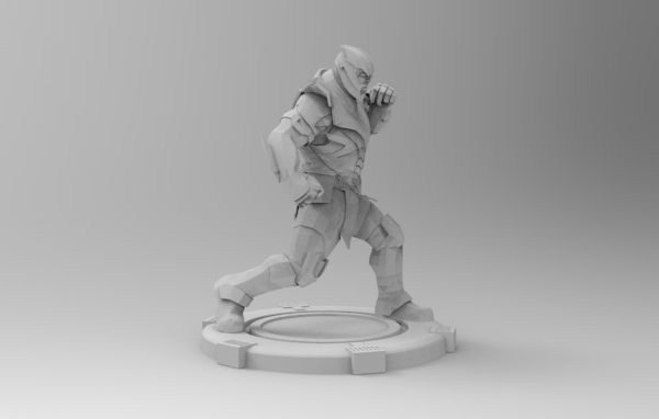 Thanos fight pose 3D print model_26