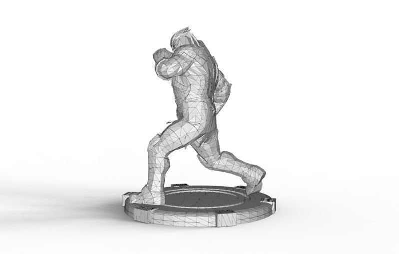 Thanos fight pose 3D print model_53