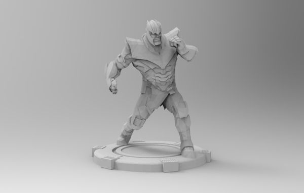 Thanos fight pose 3D print model_28