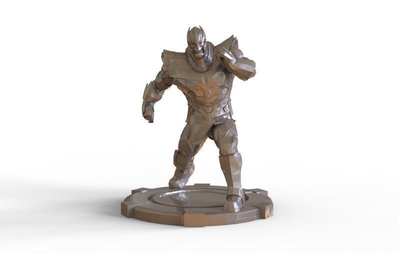 Thanos fight pose 3D print model_12