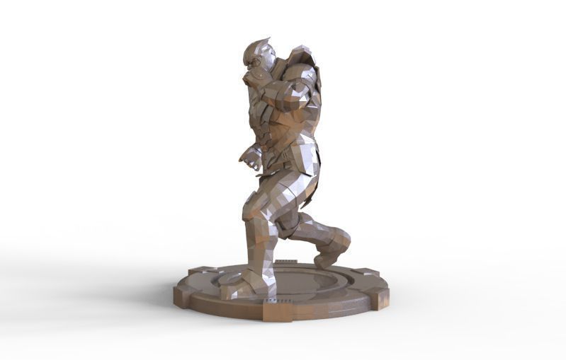 Thanos fight pose 3D print model_15