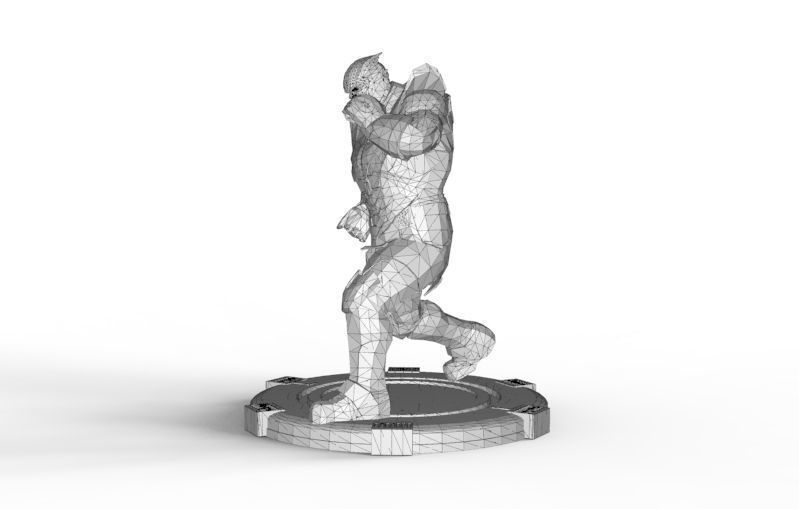 Thanos fight pose 3D print model_51