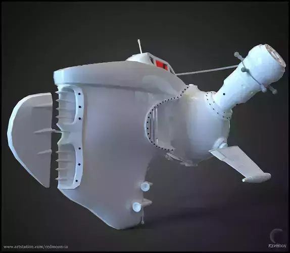 SpaceShip stylized 3D model