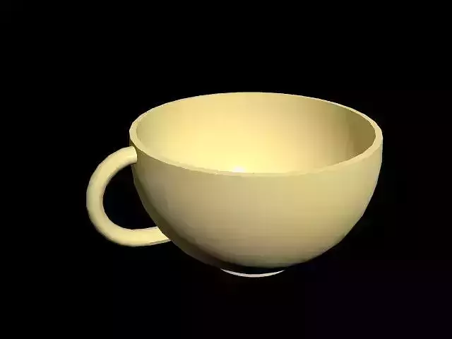 empty white cup