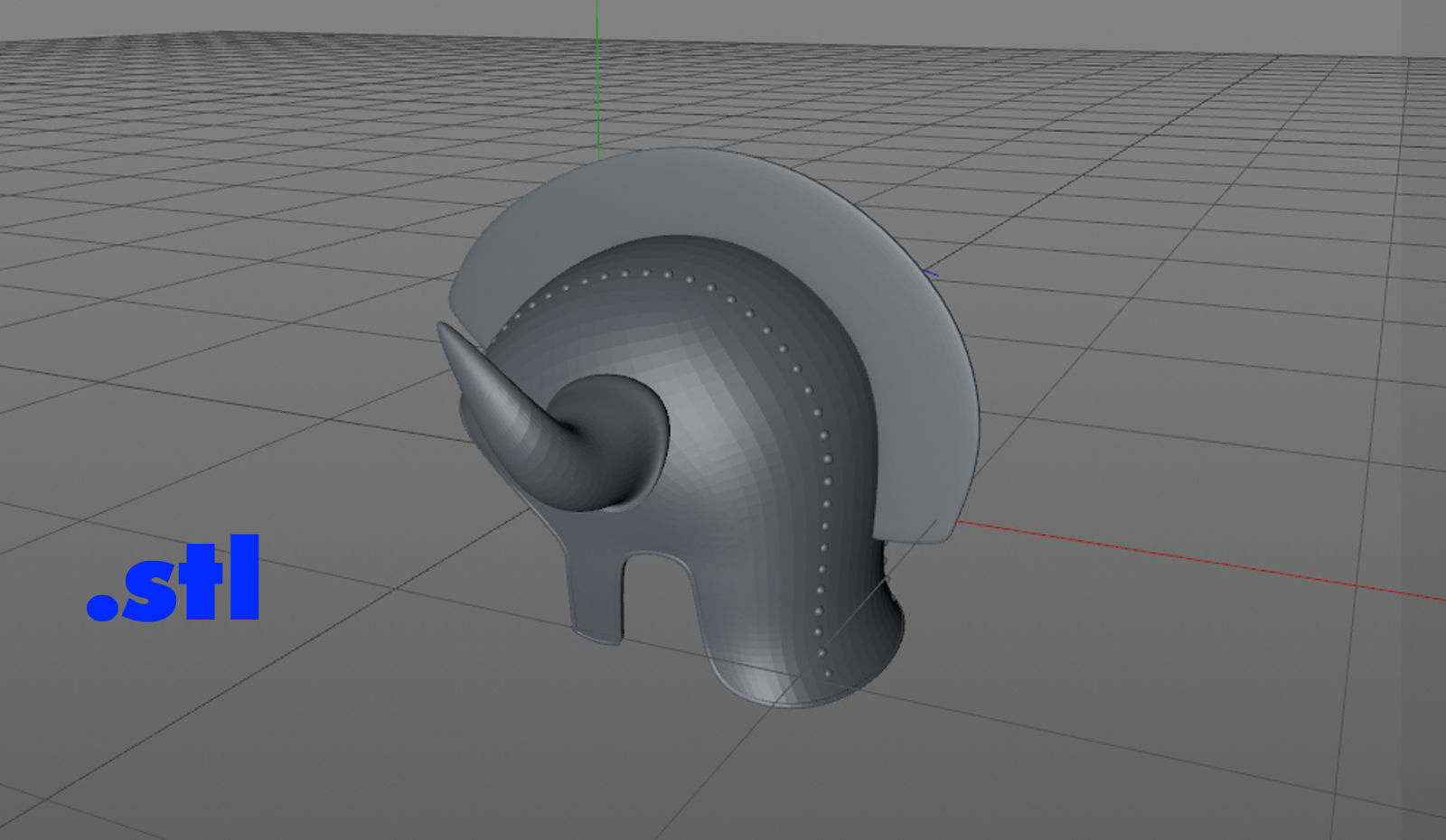 Bugle Helmet 3D model_7