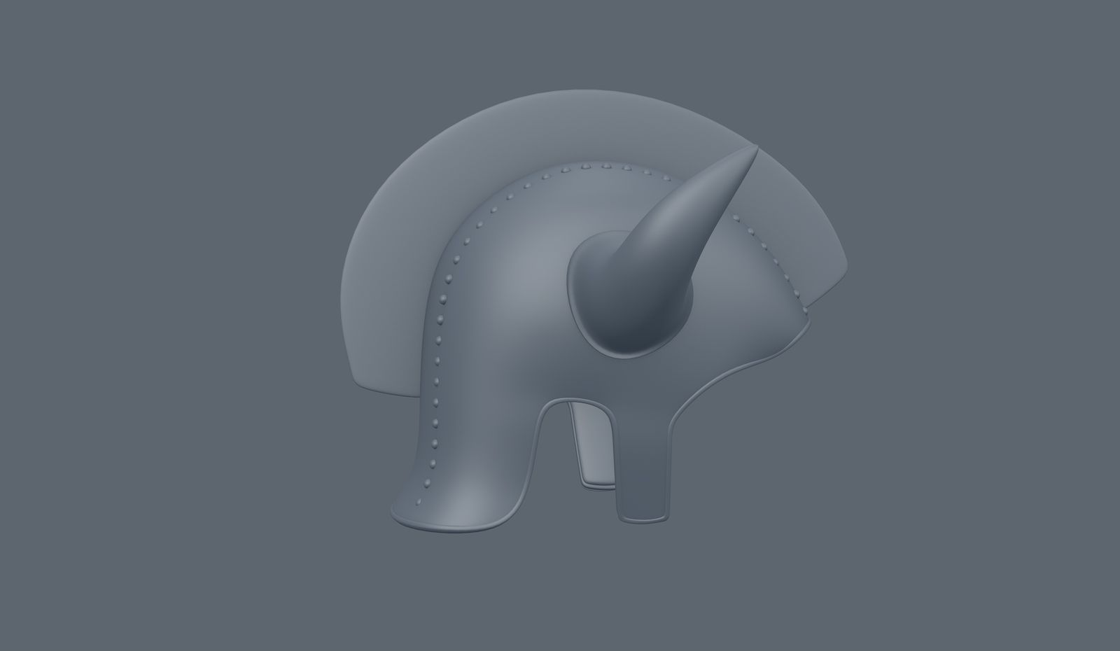 Bugle Helmet 3D model_4