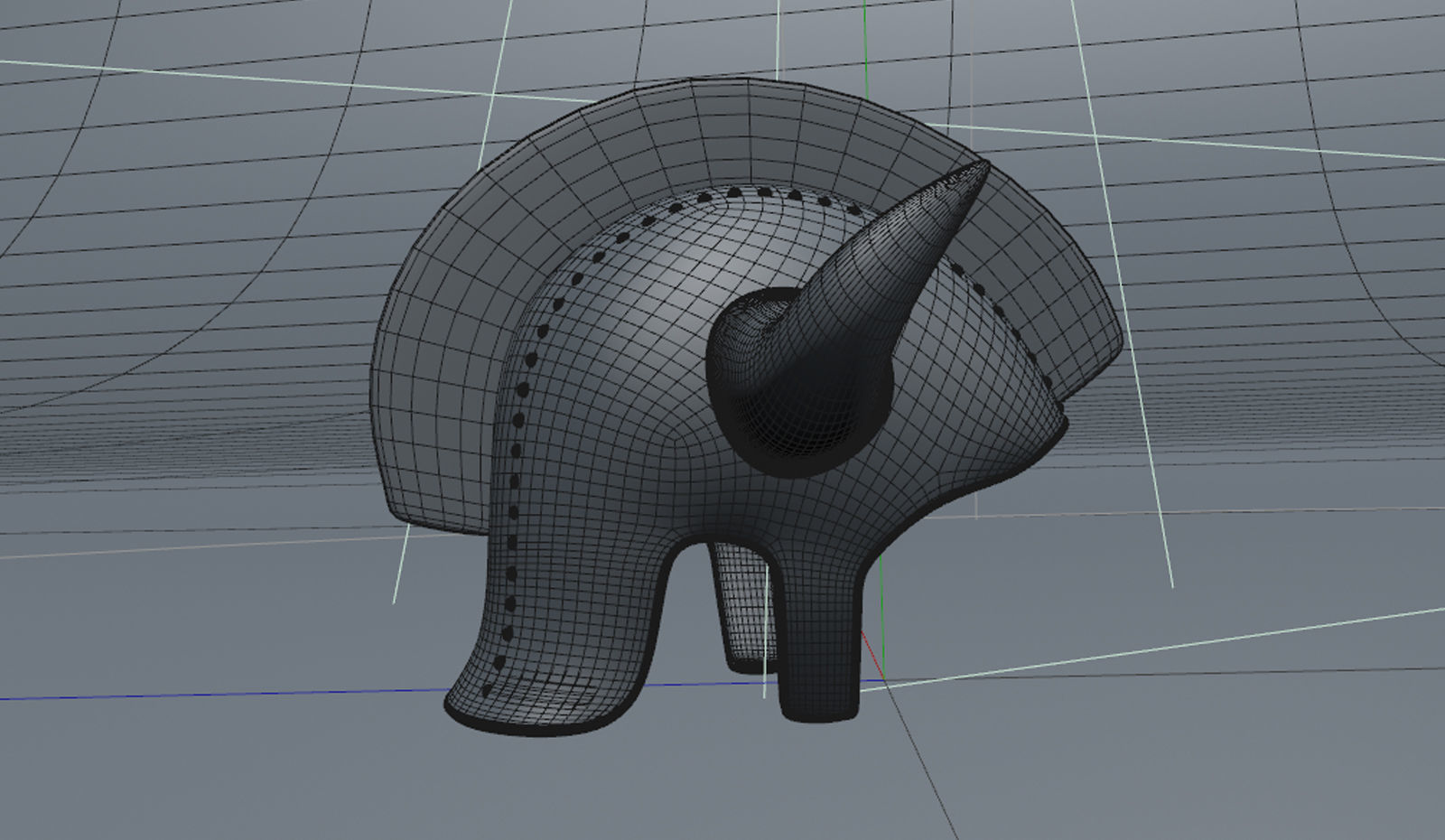 Bugle Helmet 3D model_5