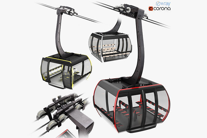 Cableway 3S Cabin CWA ATRIA 3D model