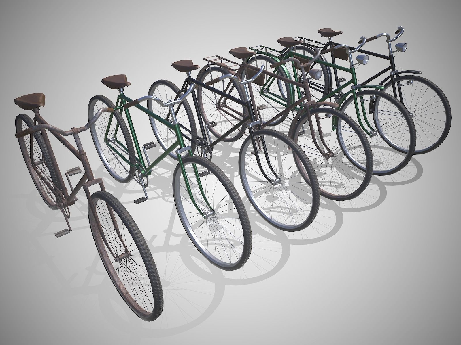 Customizable Vintage Bicycle - Updated for 2021 3D Model Collection_3