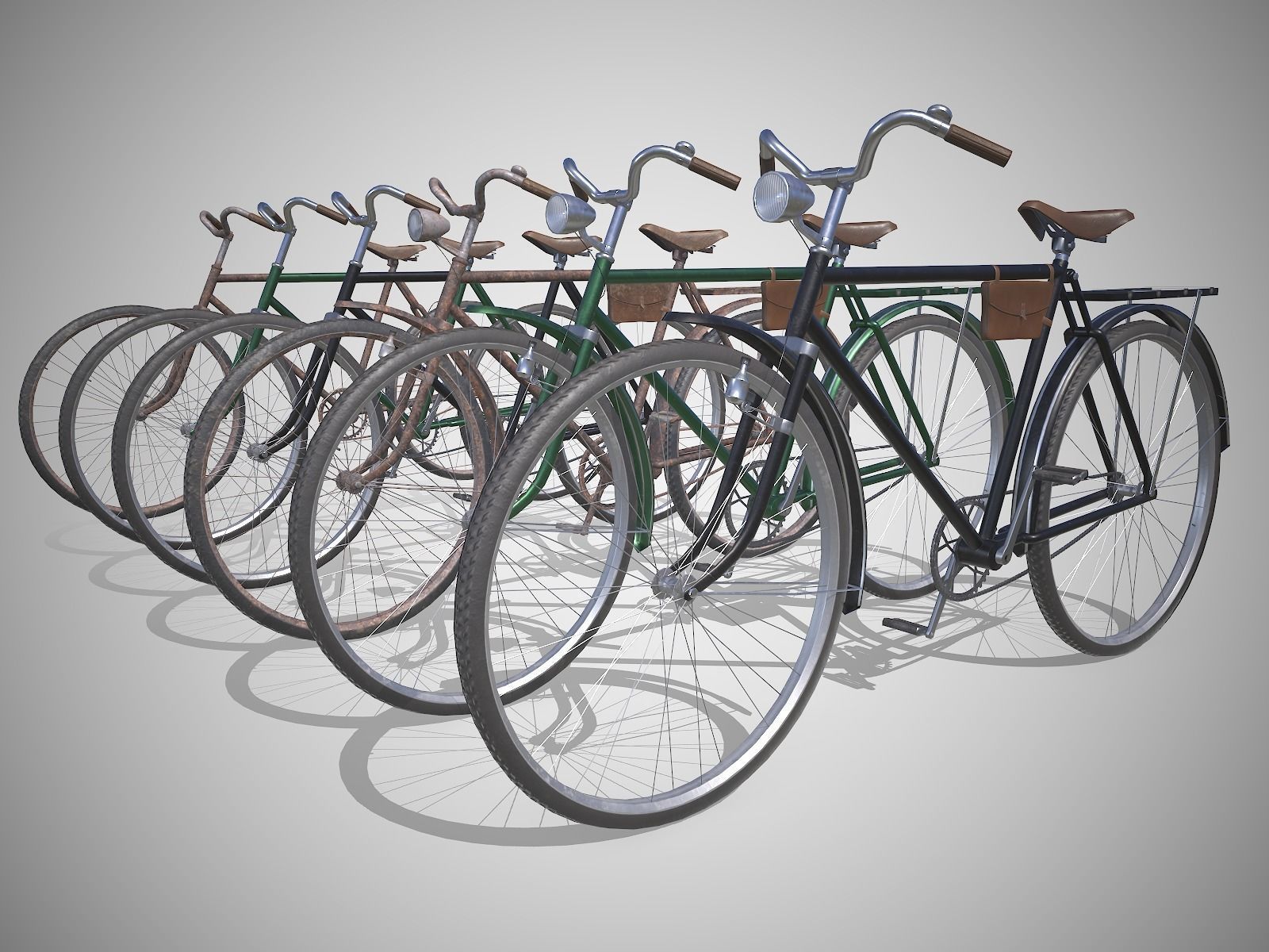 Customizable Vintage Bicycle - Updated for 2021 3D Model Collection_2