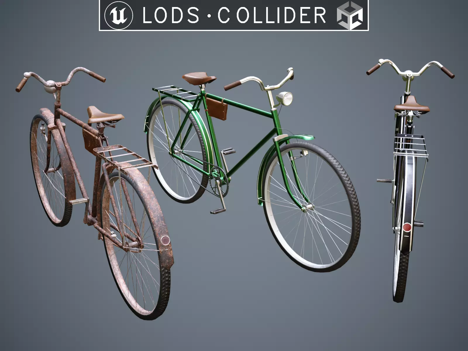 Customizable Vintage Bicycle - Updated for 2021 3D Model Collection_0