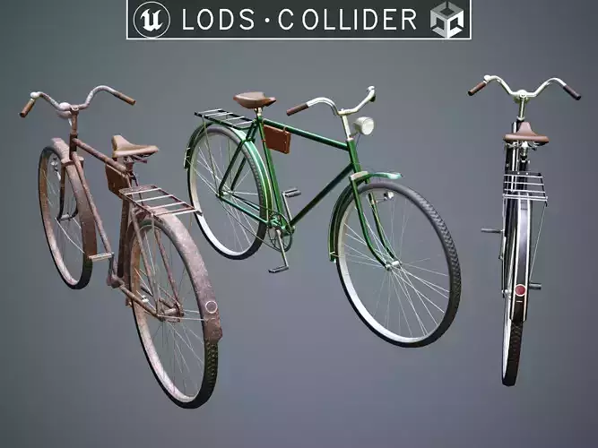Customizable Vintage Bicycle - Updated for 2021 3D Model Collection