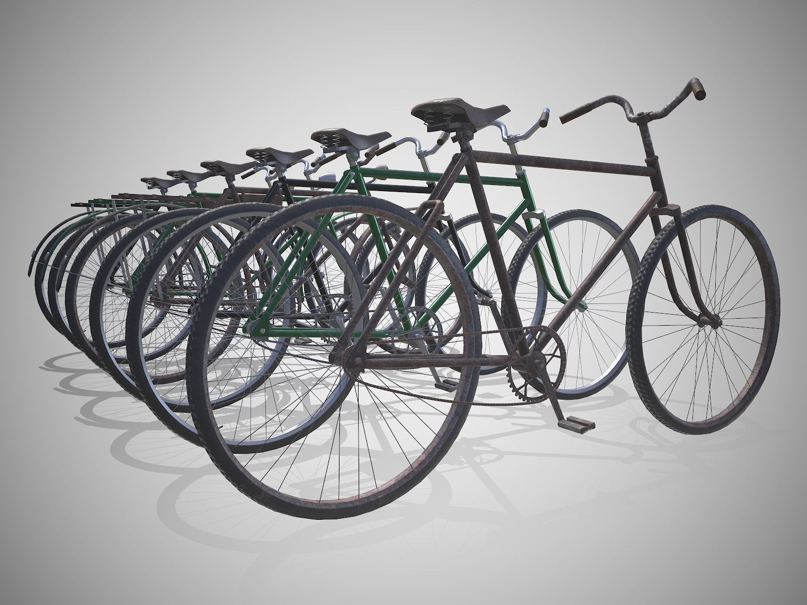 Customizable Vintage Bicycle - Updated for 2021 3D Model Collection_4
