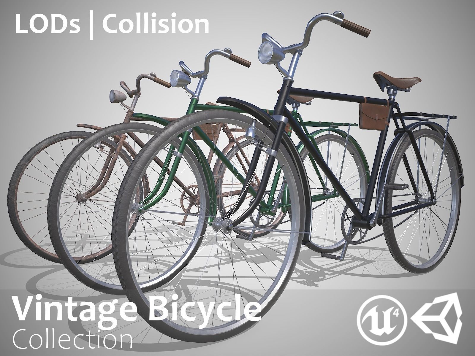 Customizable Vintage Bicycle - Updated for 2021 3D Model Collection_1
