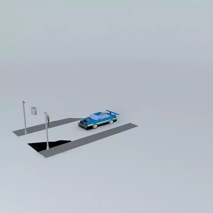 Underground Car Free 3D model_0