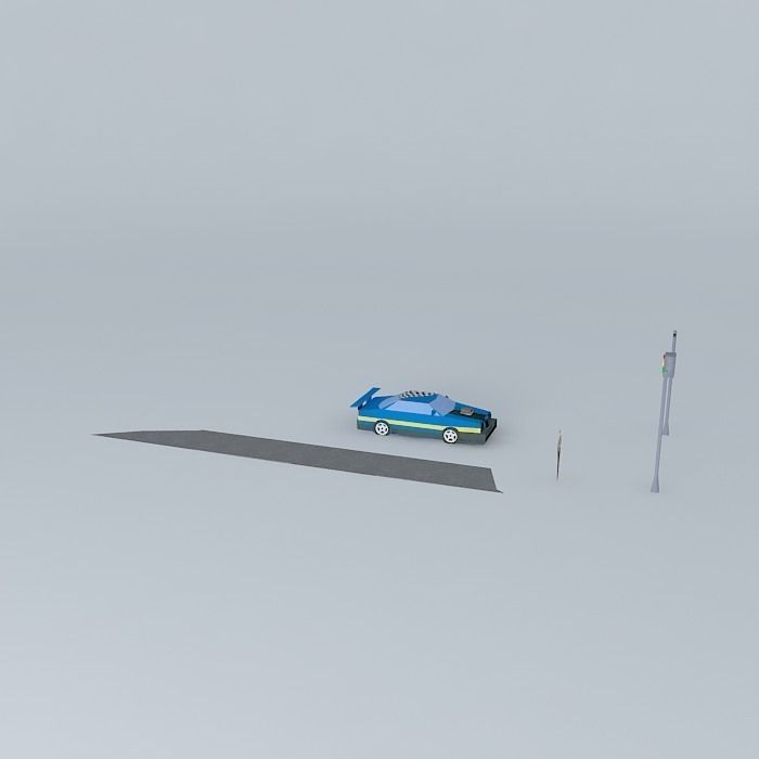 Underground Car Free 3D model_1