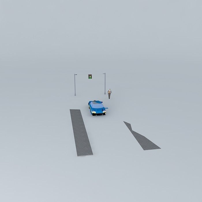 Underground Car Free 3D model_2
