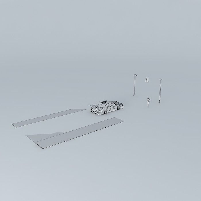 Underground Car Free 3D model_4