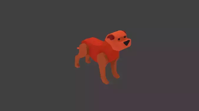 lowpoly of dog