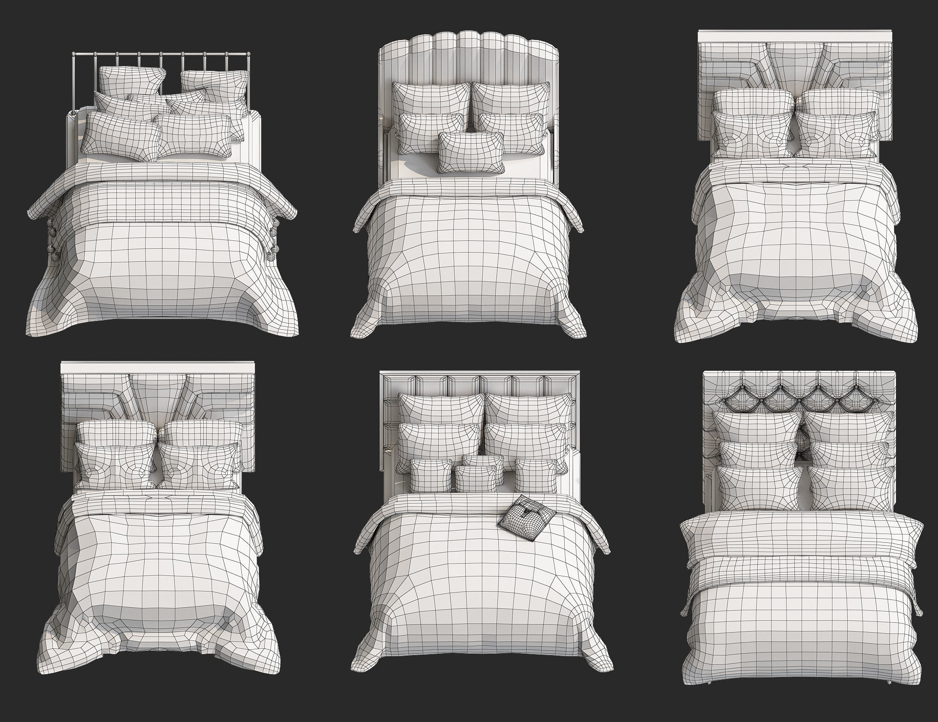 Cartoon furniture collection for game Low-poly 3D model_10