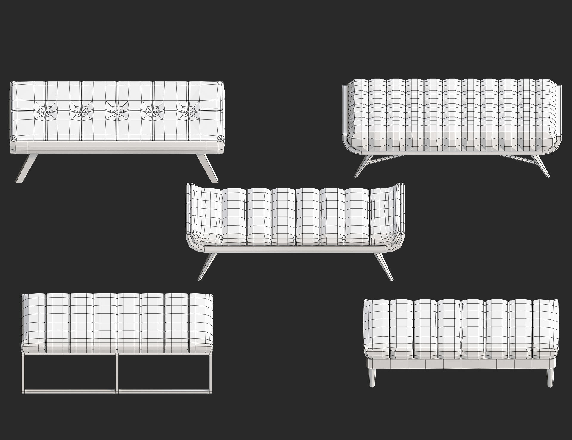 Cartoon furniture collection for game Low-poly 3D model_34