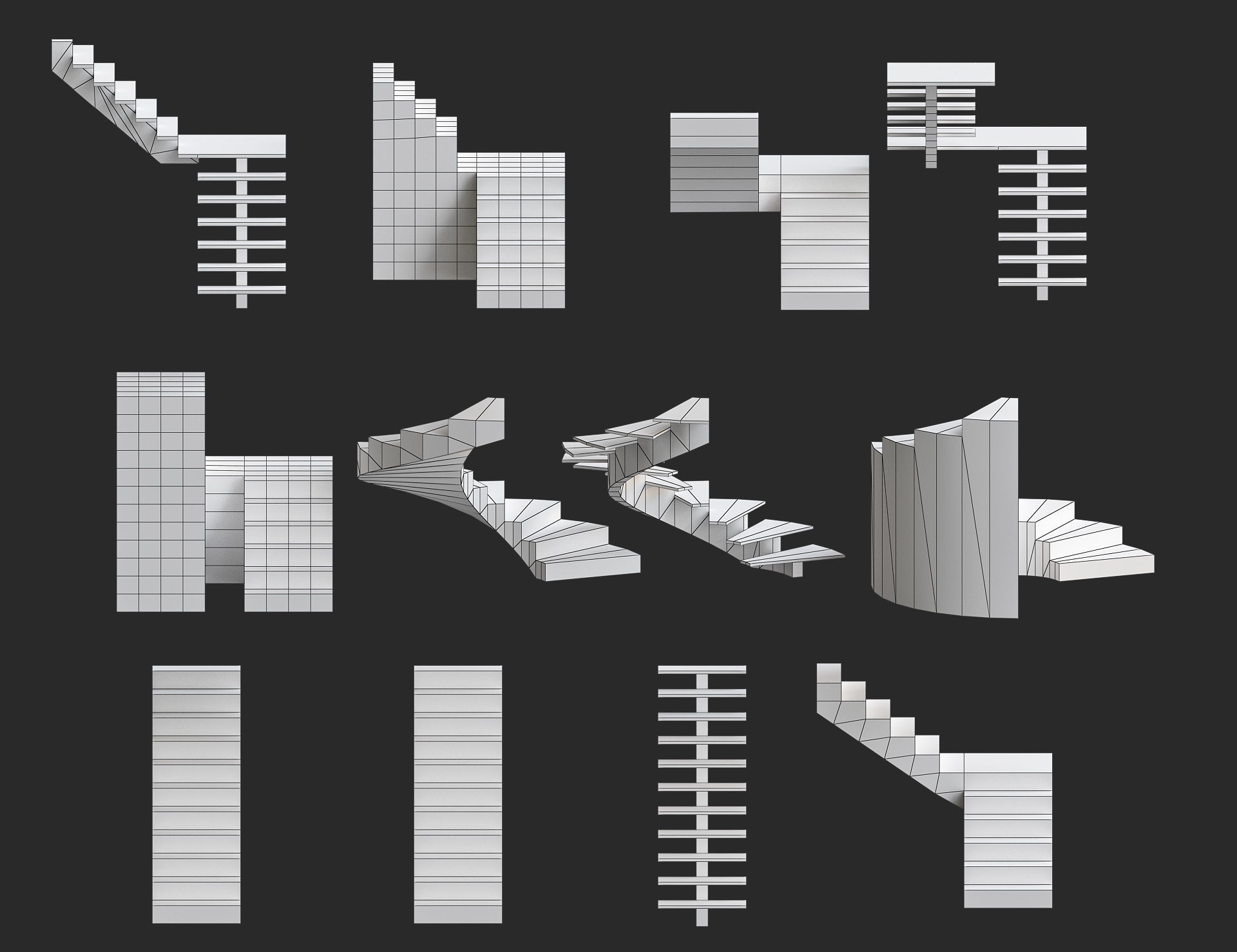 Cartoon furniture collection for game Low-poly 3D model_42