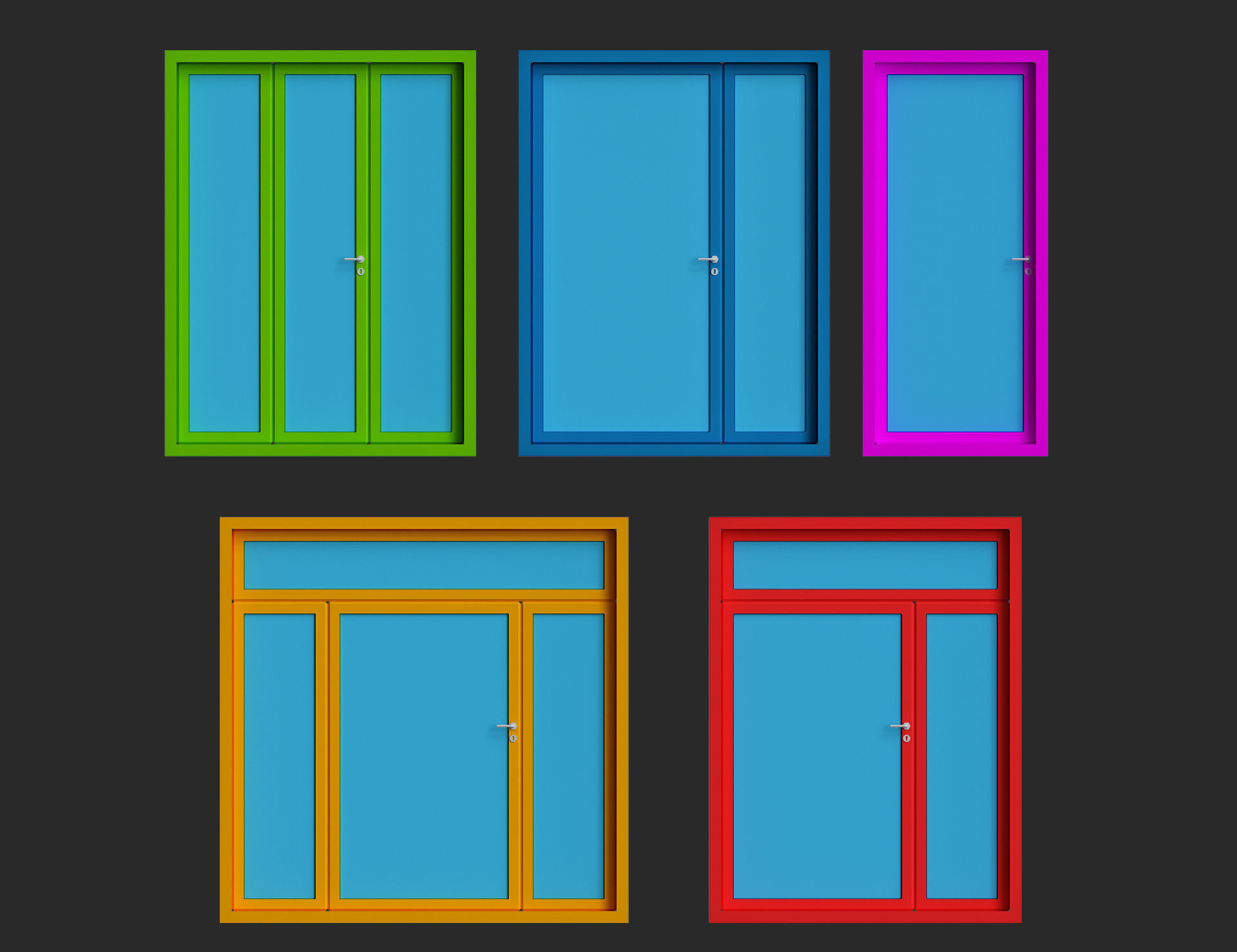 Cartoon furniture collection for game Low-poly 3D model_58