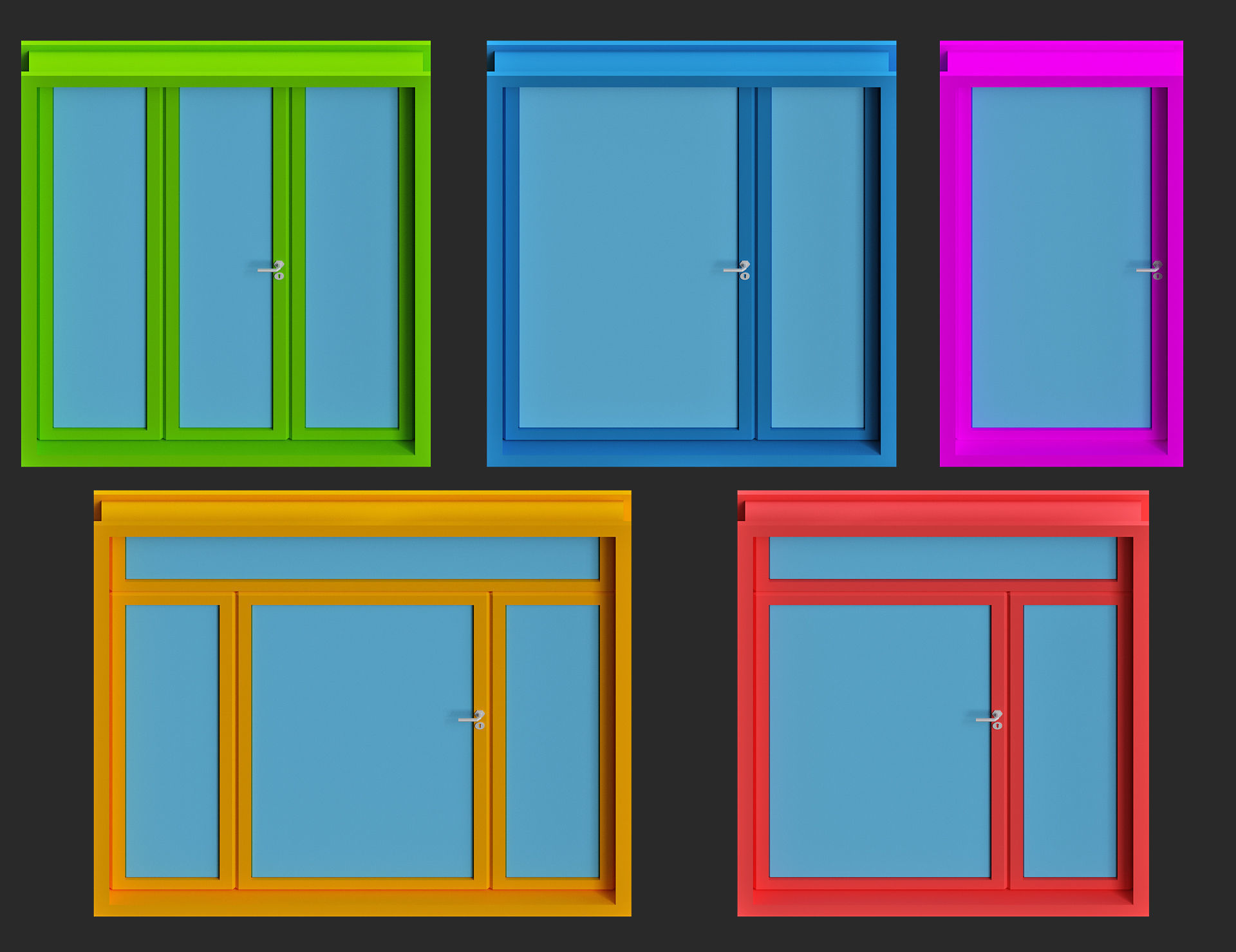 Cartoon furniture collection for game Low-poly 3D model_59