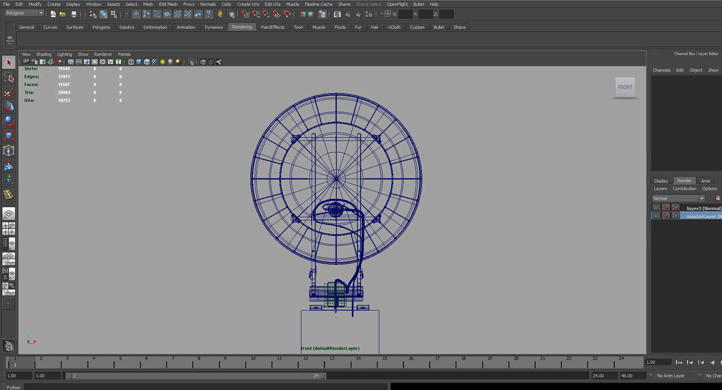 dish network satellite 3d model 3D model_7