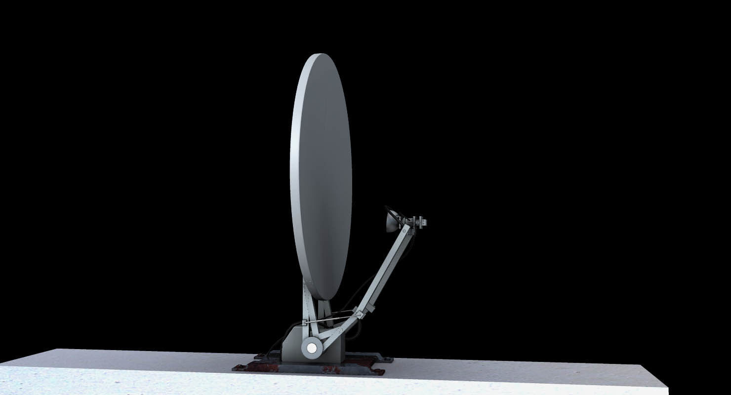 dish network satellite 3d model 3D model_3