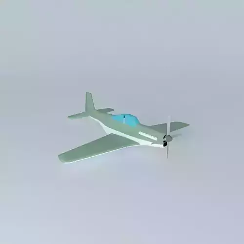 Ugly Model of a P51 Mustang Free 3D model