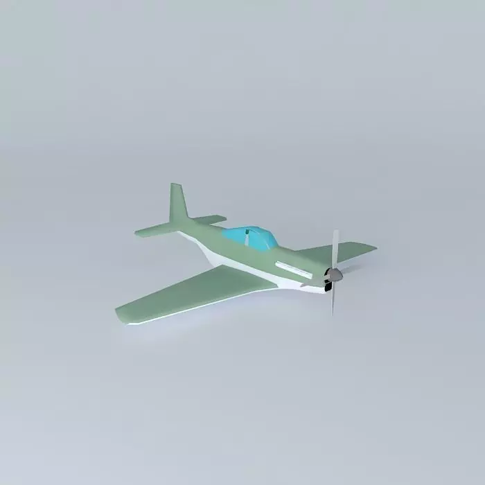 Ugly Model of a P51 Mustang Free 3D model_0