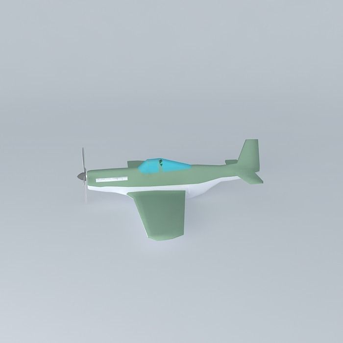 Ugly Model of a P51 Mustang Free 3D model_2