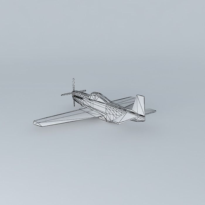 Ugly Model of a P51 Mustang Free 3D model_4