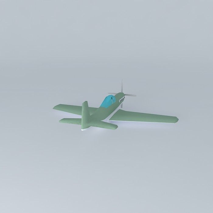 Ugly Model of a P51 Mustang Free 3D model_1