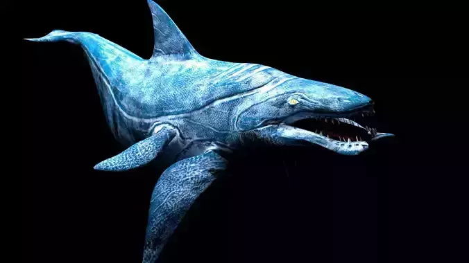 sea monster lowpoly rigged game ready  Low-poly 3D model