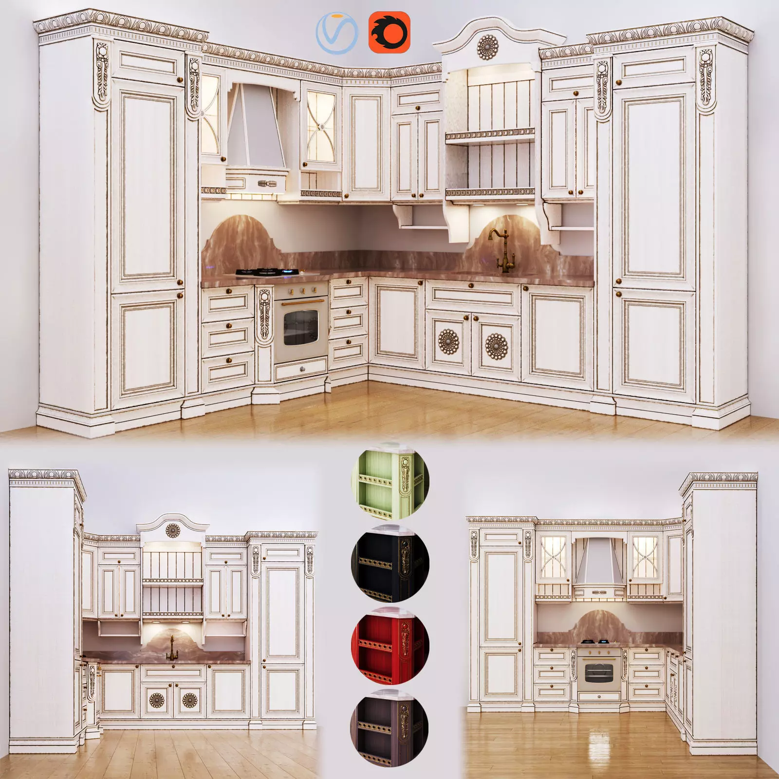 Kitchen Maria Rosa 3D model