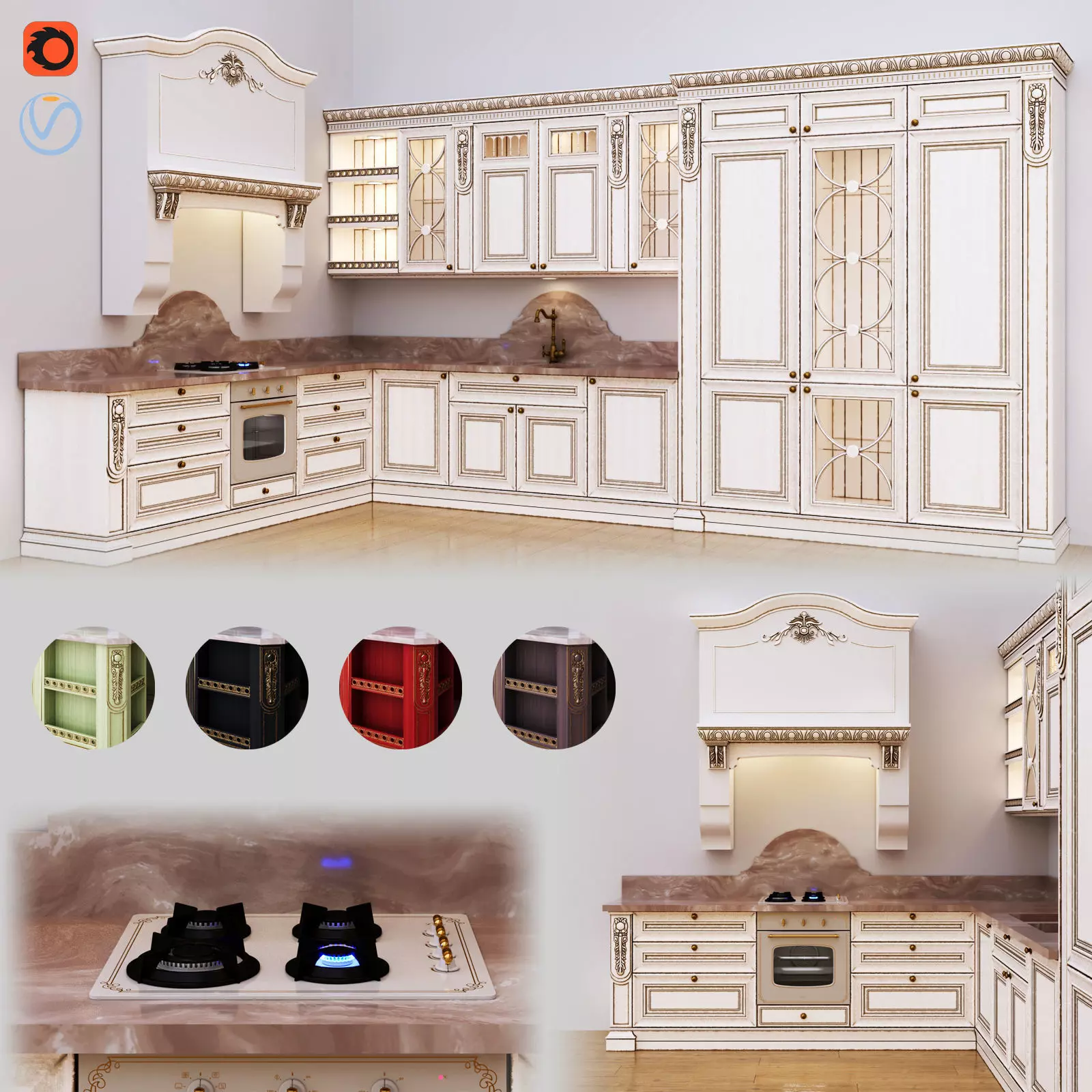 Kitchen Maria Rosa 3D model