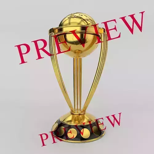 Cricket World Cup Trophy 3D model C4D 3D model