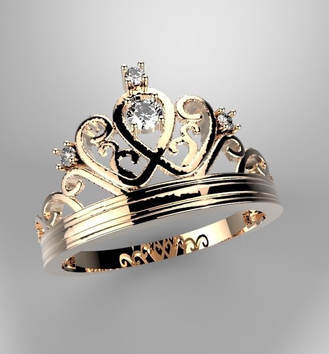 Crow ring 3D print model_3